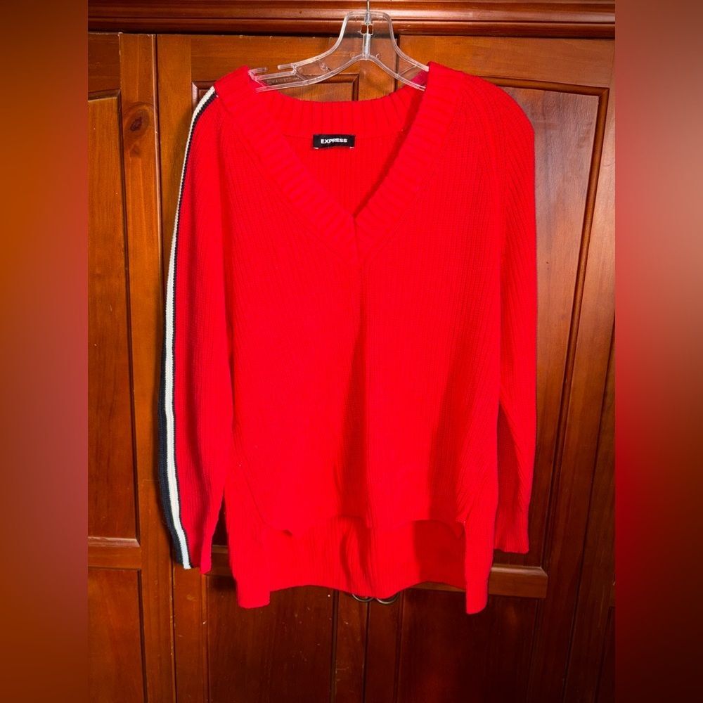 Express Vibrant Red Knit Sweater #1463